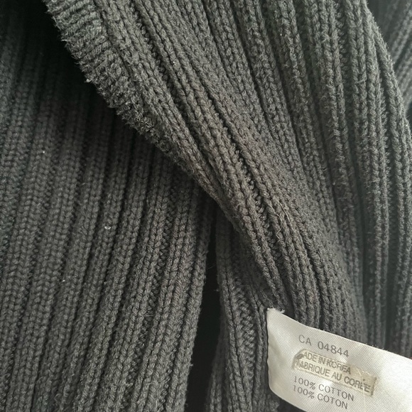 100% cotton ribbed knit zip up sweater - Picture 6 of 6